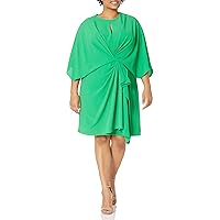 London Times Women's Shawl Draped Dress Twist Detail Guest of Event Wedding Mother of The Bride Special Occasion