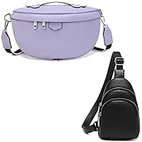 Eslcorri Small Crossbody Sling Bag for Women Trendy - Fashionable Fanny Packs Vegan Leather Chest Belt Bum Bag Anti Theft Crossbody Sling Purse for Women for Travel Sport Camping