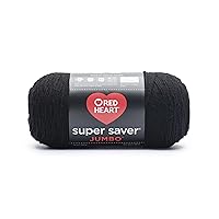 RED HEART E302C.0312 Super Saver Jumbo Yarn, Black