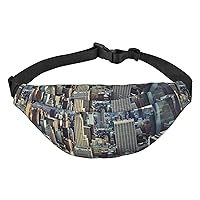 New York Fashion City Print Fanny Packs for Women Men Crossbody Waist Bag Waterproof Belt Bag with Adjustable Strap