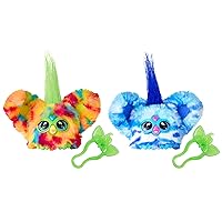 Furby Furblets 2-Pack, Mini Friends Pix-Elle & Ooh-Koo, 45+ Sounds Each, Music & Furbish Phrases, Electronic Plush Toys, Multicolor & Blue/White, Ages 6+