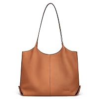 Cnoles Women Handbag Laptop Tote Bag 15.6 Inch Leather Large Tote Bag Lightweight Shoulder Office Bag Lady for Work Shopping