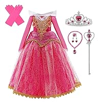 Lito Angels Sleeping Princess Costume Fancy Dress for Girls Halloween Birthday Party Outfits Ball Gown with Accessories Set