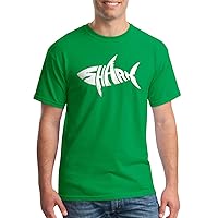 Threadrock Men's Shark Typography T-Shirt