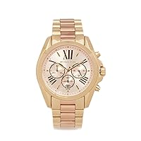Michael Kors Bradshaw Watch for Women, Chronograph movement with Stainless steel or Leather strap