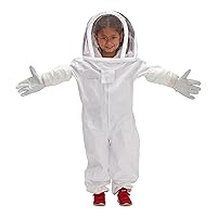 jumbl Full Body Kid's Protection Beekeeper Suit for Children with Veil Hood & Leather Gloves Polyester - Medium (3.50 Feet Hight)