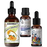 4+2 oz Sweet Orange Cinnamon Jojoba Essential Oil Set Diffuser Aromatherapy Spiced Candle Soap Making Fresh Fragrance Diffuser Body Fall Christmas Natural Plant
