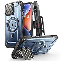 SUPCASE for iPhone 14 Pro Max Case/iPhone 13 Pro Max Case with Camera Cover Stand, [Compatible with MagSafe] [Built-in Belt-Clip] Heavy Duty Magnetic Phone Case for iPhone 14/13 Pro Max, Tilt
