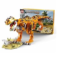 L006, Dinosaur in Building Sets, Giganotosaurus Jurassic, Dino World Park, Set for Boys and Girls, Age 4 + Year Old,656PC