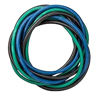 CanDo 10-5382 Low Powder Exercise Tubing Pep Pack, Moderate with Green/Blue/Black
