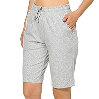 BALEAF Athletic Workout Shorts Bermuda Walking Shorts Lounge Yoga Pajama Sweat Shorts with Pockets Activewear