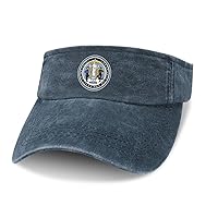 Wyoming State Seal Leaky Top Denim Hat Print Sun Visor Hat Baseball Cap Golf Hat for Adult