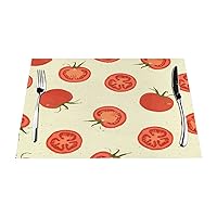 Placemats for Dining Kitchen Tomato-Fruit-Lover Table Table Mats Set of 4 Easy to Clean
