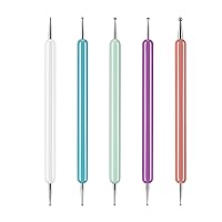 5 Pcs Pattern Tracing Stylus, Ball Embossing Stylus for Transfer Paper, Tracing Tools for Drawing, Embossing Tools for Paper, Art Dotting Tools for Nail Art, Ball Tip Clay Tools Sculpting Stylus