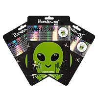 The Creme Shop Animal Sheet Mask, Korean, Hydrating, Collagen, Vitamin C, Anti-Aging - Pack of 3 (Alien)