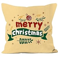 NC Christmas Linen Pillow Cover 4040 Merry45 45 Cartoon Christmas Throw Pillowcase Cushion Amazon Household Supplies