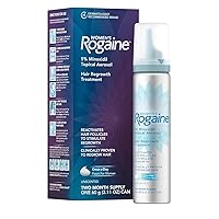 Rogaine 5% Minoxidil Foam, Topical Once-A-Day Hair Loss Treatment for Women to Regrow Fuller, Thicker Hair, Unscented, 2-Month Supply, 2.11 oz