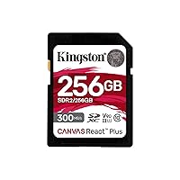 Canvas React Plus 256GB SD Card | SDXC UHS-II | 300R/260W U3 V90 | Full HD/4K/8K | SDR2/256GB