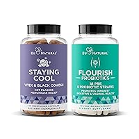 Eu Natural Menopause Bundle – Staying Cool and Flourish for Hot Flashes, Menopause Relief, Womens Probiotic + Prebiotics