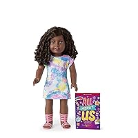 American Girl Truly Me 18-inch Doll #106 with Brown Eyes, Black-Brown Hair, Very Deep Skin, T-shirt Dress, For Ages 6+