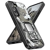 MYBAT PRO Case for Samsung Galaxy S22 Plus Case with Stand 6.6 inch, Shockproof Stealth Series, Support Magnetic Car Mount, Heavy Duty Military Grade Drop Protective Case with Kickstand, Black Camo