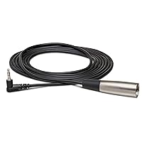 Hosa XVM-110M Right Angle 3.5 mm TRS to XLR3M Microphone Cable, 10 Feet