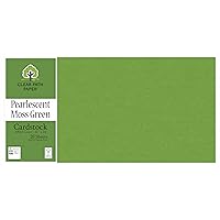 Clear Path Paper - Pearlescent Moss Green Cardstock - 12 x 24 inch - 105Lb Cover - 20 Sheets