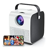 2023 Upgrade Mini Portable Projector with WiFi and Bluetooth for Outdoor Movies, 13000 LUX 1080P HD Video , Compatible w iPhone, TV Stick,PS4,HDMI, Laptop Proyector