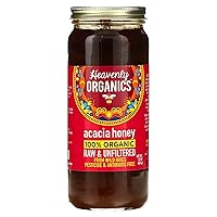Heavenly Organics – 100% Organic Raw Of Honey of Acadia – 22 Oz.