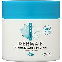 Derma E Vitamin E 12,000 IU Cream, Dermatologist Tested, 4 Ounce (Pack of 1)