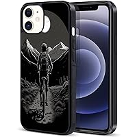 Hard Phone Case Cover Astronaut Riding Bike Moon pop Art for iPhone 12ProMax for Apple iPhone 12ProMax for iPhone 12 Pro Max 6.7 inch