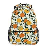 ALAZA Trendy Hand Drawn Orange Junior High School Bookbag Daypack Laptop Outdoor Backpack