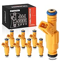A-Premium Fuel Injectors Compatible with Ford Explorer, Crown Victoria, Thunderbird & Lincoln Town Car & Mercury Cougar, Grand Marquis, 4.6L 5.0L, Gas, Set of 8, Replace# 0280155710, F6VZ9F593AA