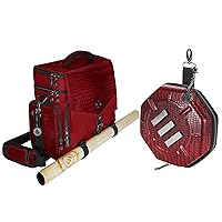ENHANCE Tabletop Collector's Edition RPG Adventurer's Bag + Collector's Edition Dice Tray and Dice Case (Dragon Red) - Bundle