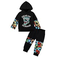 MIGU Toddler Boys Clothes Winter Outfits Dinosaur Clothes For Boys Printed Long Sleeve Top+Pants 2Pcs Set