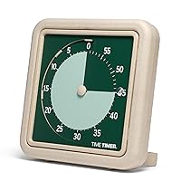 Time Timer® Retro 8 inch Eco Edition Visual Timer - 60 Minute Desk Countdown Clock Made with at Least 20% Natural Plant Material- Green Land