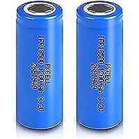 Rechargeable Batteries Ifr18500 1200mAh 3 2V Lifepo4 Lithium Phosphate Rechargeable Batteries (2 Pack)