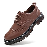 Womens Oxford Shoes Comfort Leather Lace Up Brogues Dress Shoes