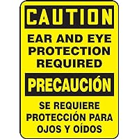 Accuform SBMPPA608VS Spanish Bilingual Adhesive Vinyl Safety Sign, Legend 