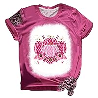 Blouses for Women Fashion 2024 Dressy for Older Women Women Breast Cancer Awareness Shirt Pink Ribbon Tunic to