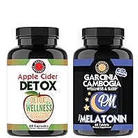 Angry Supplements AM to PM Bundle, Apple Cider Detox 60ct Capsules + Garcinina Cambogia PM 60ct Tablets