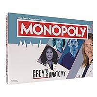 Monopoly: Grey's Anatomy Board Game | Featuring Ferry Boat, Clipboard, Scrub Top, and More | Buy, Sell, Trade Iconic Doctors from Miranda Bailey to Meredith Grey | Officially Licensed Collectible