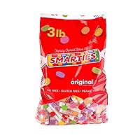 Smarties Candy Bulk Rolls Gluten Free & Vegan Assorted Flavor Treats Pineapple, Cherry, Strawberry, Grape, Orange & Delicious Snacking Bulk Candy Individually Wrapped Sweet Delights 3 Pounds Bag