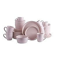 Albie 32-Piece Dinnerware Set Stoneware, Pink