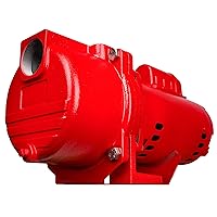 Red Lion RL-SPRK200 230 Volt, 2 HP, 76 GPM Cast Iron Sprinkler/Irrigation Pump with Thermoplastic Impeller, Red, 97102001