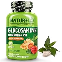 Glucosamine Chondroitin MSM with Boswellia and Vitamin C - Joint Support Supplement - 120 Capsules