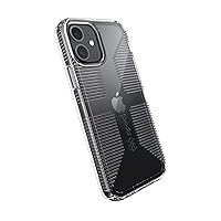 Speck iPhone 12 Clear Case - Drop Protection Fits iPhone 12 Pro Case & iPhone 12 Phones - Scratch Resistant, Extra Grip Anti-Yellowing & Anti-Fade with Slim Design - 6.1 Inch - Gemshell Grip