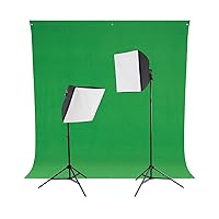 Westcott uLite LED Green Screen Photo Lighting Kit, Includes 2X uLite Constant Light, 25x CloudKO Lite Green Screen Extractions