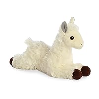 Aurora® Adorable Mini Flopsie™ Llama Stuffed Animal - Playful Ease - Timeless Companions - White 8 Inches