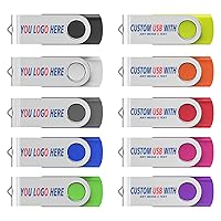 Personalized 10Pack/20Pack/50Pack/100Pack 256MB USB Flash Drive, Custom Logo USB 2.0 Thumb Drives with Logo Custom Flash Drive USB Drive